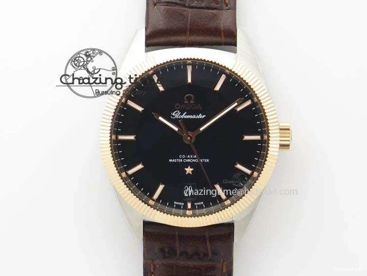 0408 Planet Ocean Master Chrono 45mm SS OM 1:1 Best Edition Black Dial On Orange Rubber Strap A Attractive 8170